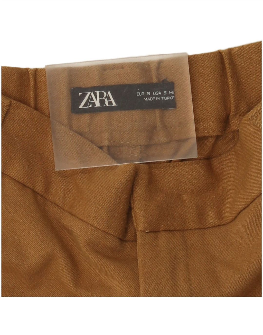 Zara Womens Cropped Trousers Small W26 L24 Brown