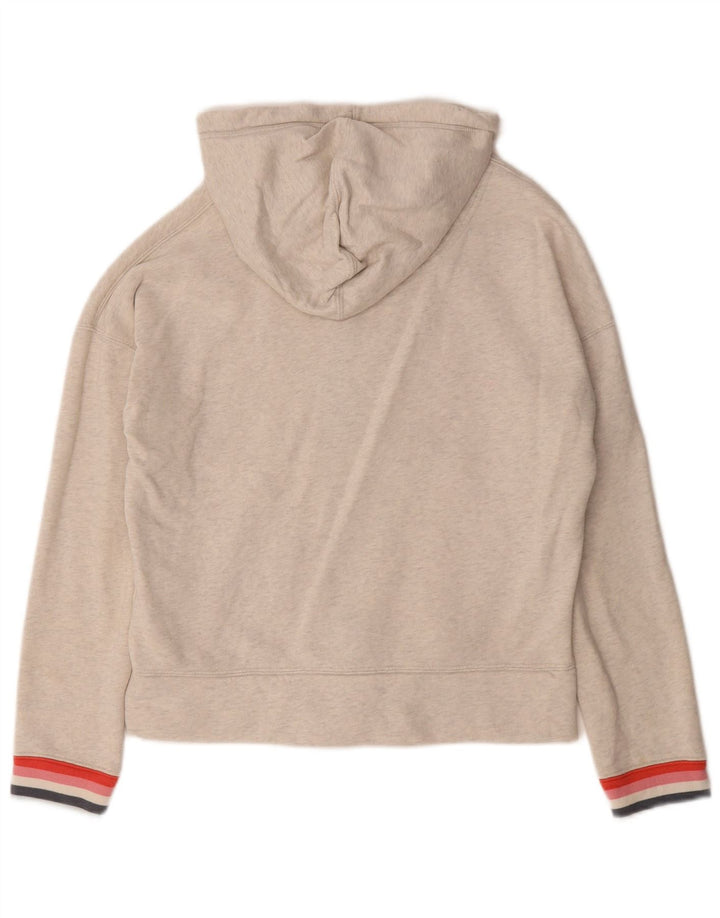 Joules Womens Oversized Zip Hoodie Sweater UK 10 Small Beige Polyester