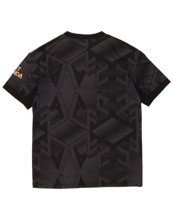 Adidas Boys Aeroready Graphic T-Shirt Top 11-12 Years Black Geometric
