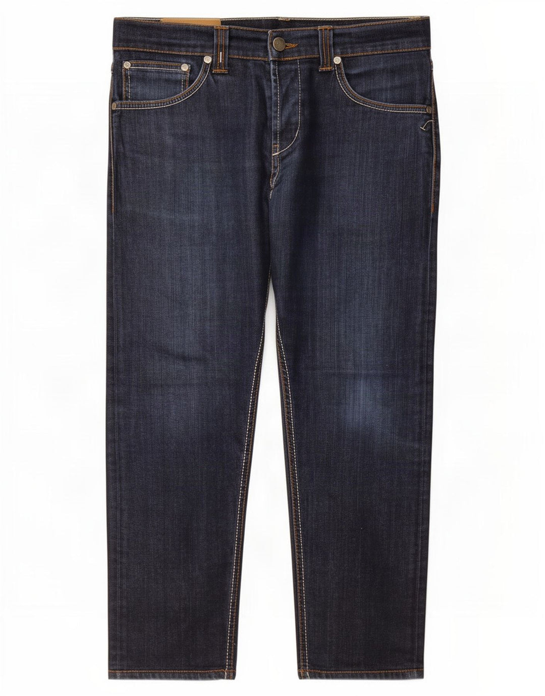 Dondup Womens Straight Jeans W34 L25 Navy Blue Cotton