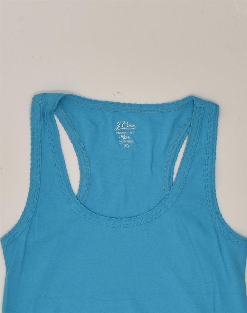 J. CREW Womens Vest Top UK 8 Small Blue Cotton | Vintage J. Crew | Thrift | Second-Hand J. Crew | Used Clothing | Messina Hembry 