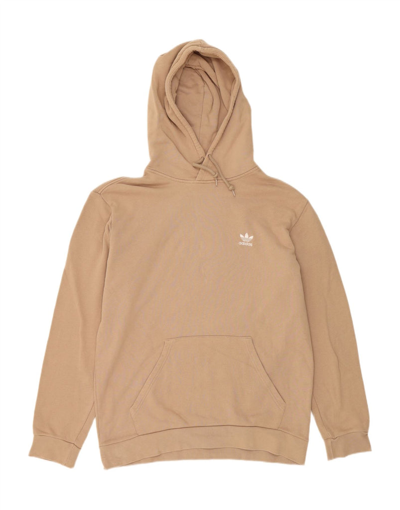 ADIDAS Mens Hoodie Jumper Large Beige Cotton Vintage Adidas and Second-Hand Adidas from Messina Hembry 