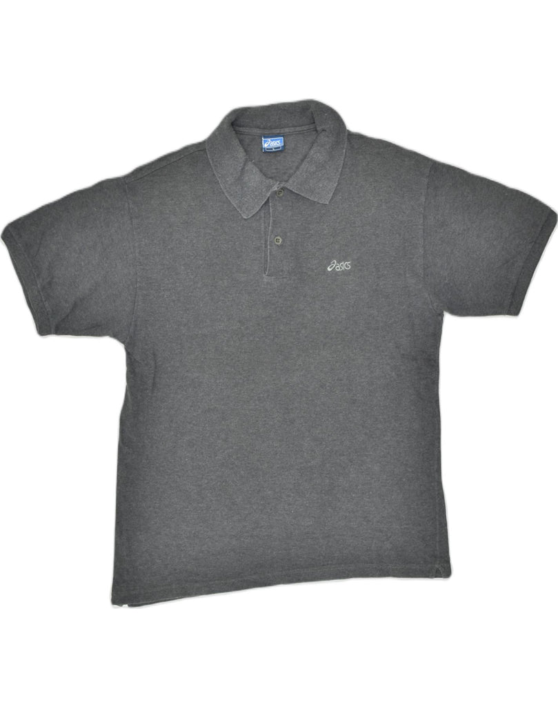 ASICS Mens Polo Shirt Large Grey Cotton | Vintage | Thrift | Second-Hand | Used Clothing | Messina Hembry 