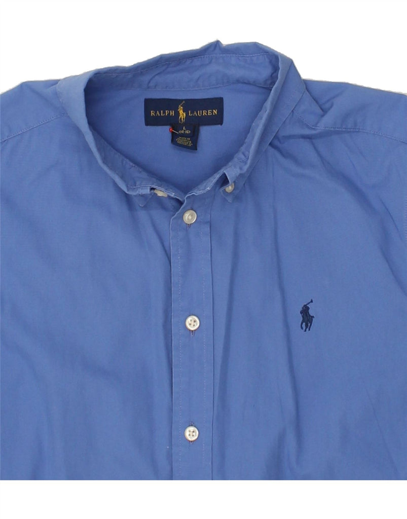 RALPH LAUREN Boys Shirt 14-15 Years Large Blue | Vintage Ralph Lauren | Thrift | Second-Hand Ralph Lauren | Used Clothing | Messina Hembry 