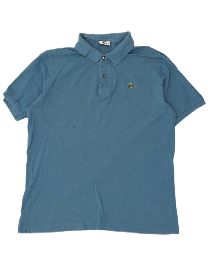 Lacoste Mens Polo Shirt Size 6 XL Blue Cotton