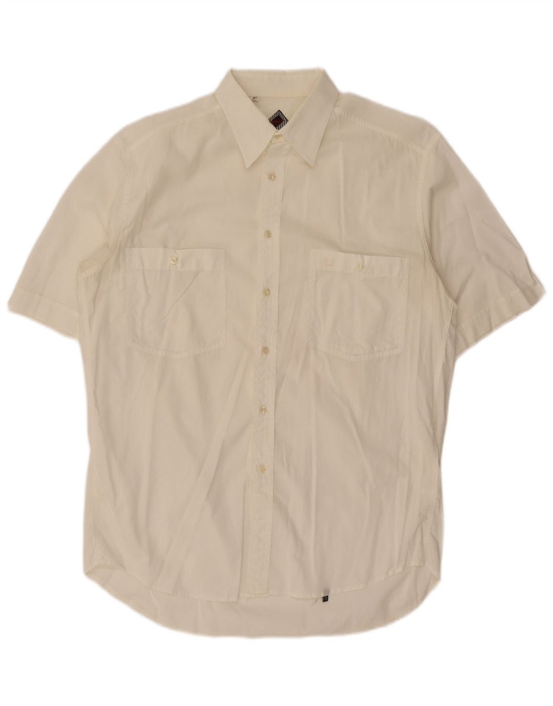 Ungaro Mens Short Sleeve Shirt Size 40 15 3/4 Medium White