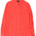 Piombo Mens Shirt XL Red Linen