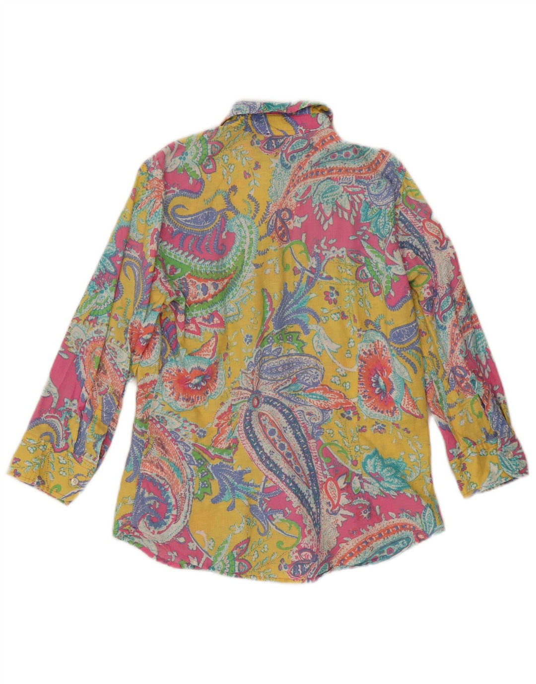 CHAPS Womens 3/4 Sleeve Shirt Blouse UK 10 Small Multicoloured Paisley
