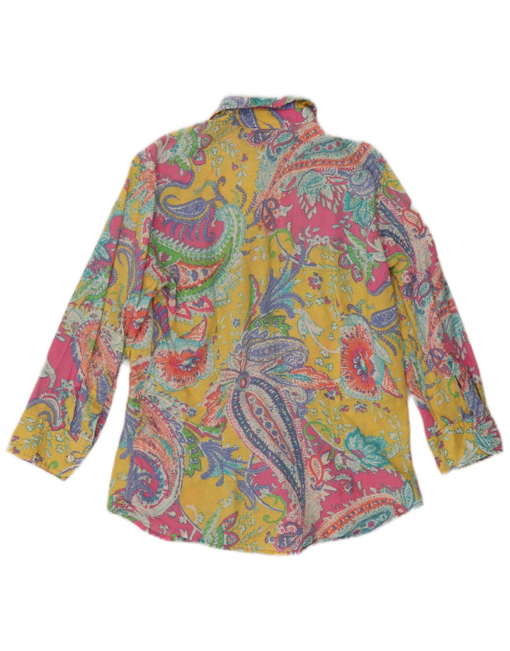CHAPS Womens 3/4 Sleeve Shirt Blouse UK 10 Small Multicoloured Paisley