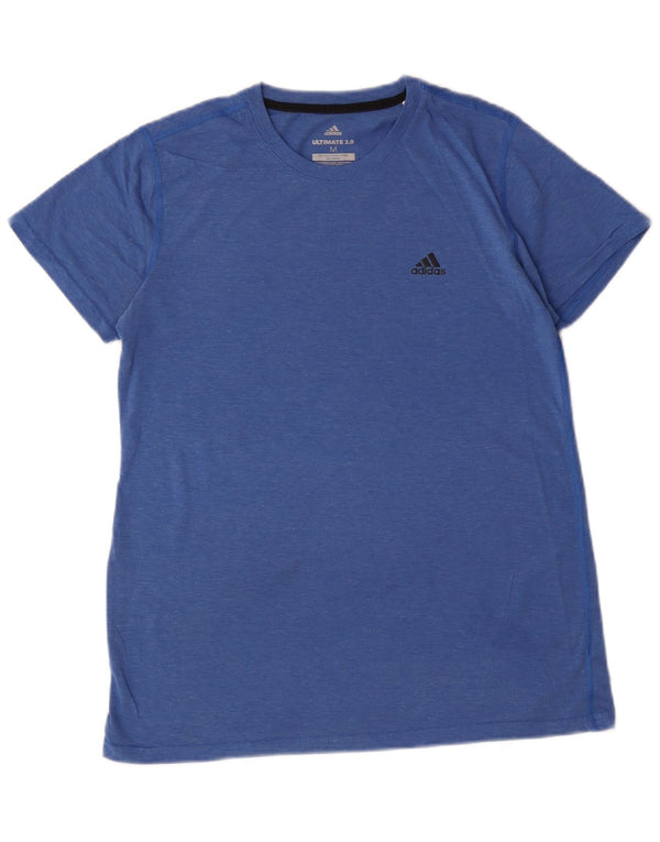 Adidas Womens T-Shirt Top UK 12 Medium Blue Flecked Polyester