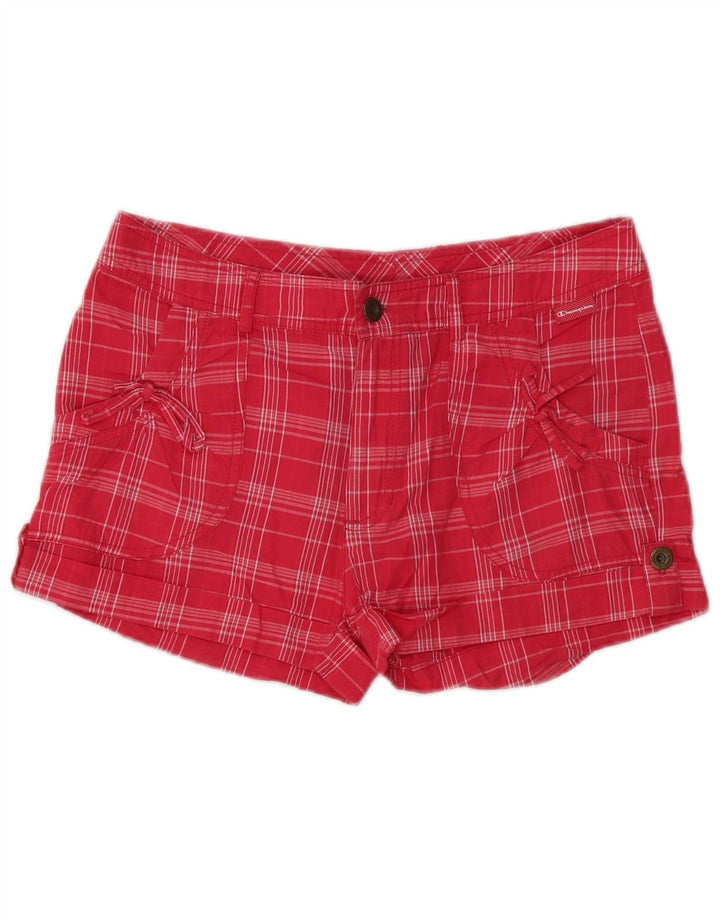 CHAMPION Womens Hot Pants Small W32 Red Check