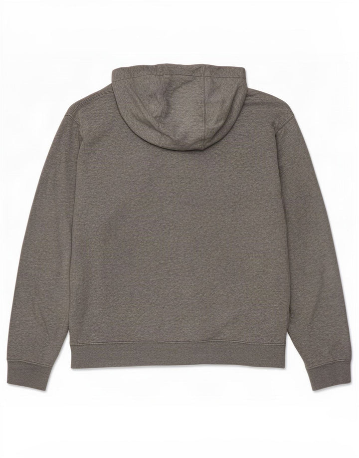 Nike Mens Hoodie Jumper Large Grey Cotton