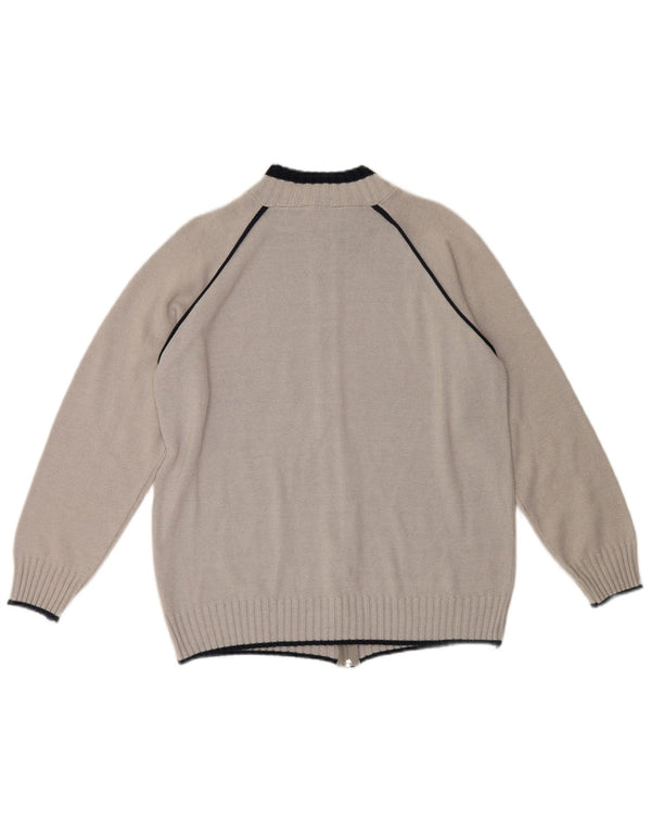 Ellesse Mens Cardigan Sweater XL Grey Cotton