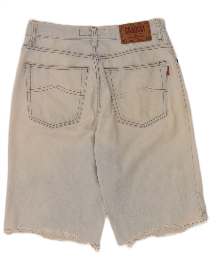 Casucci Mens Graphic Denim Shorts W30 Medium Blue