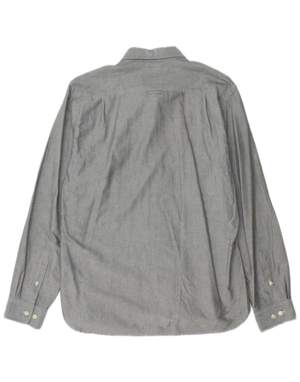 Gant Boys Fitted Shirt 15-16 Years Large Grey Flecked Cotton