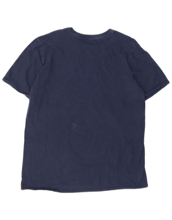 Nike Mens Athletic Cut Graphic T-Shirt Top Large Navy Blue Cotton