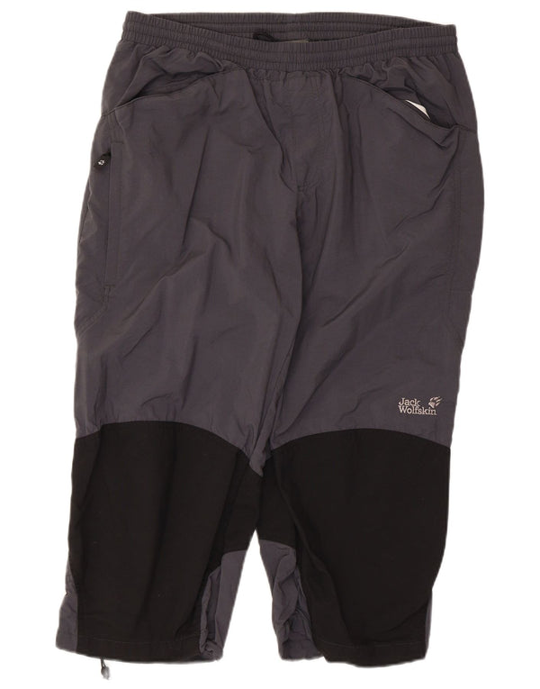 Jack Wolfskin Womens Straight Capri Trousers UK 44 XL W36 L20 Grey