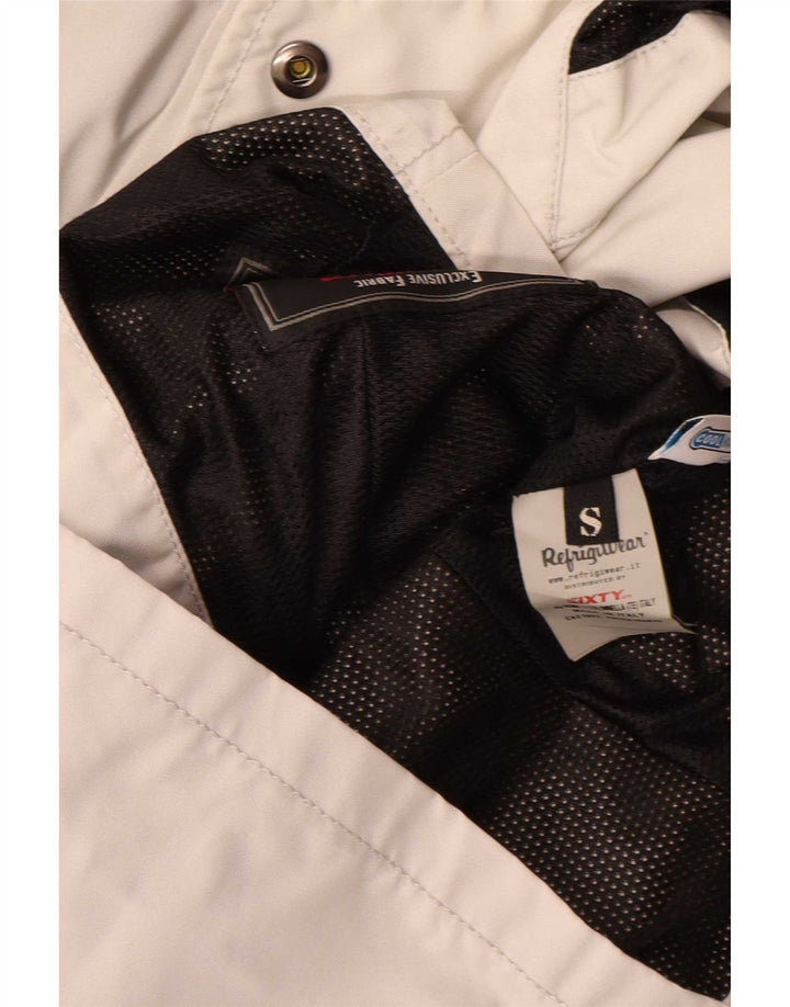 Refrigiwear Womens Hooded Rain Jacket UK 10 Small Grey Polyamide