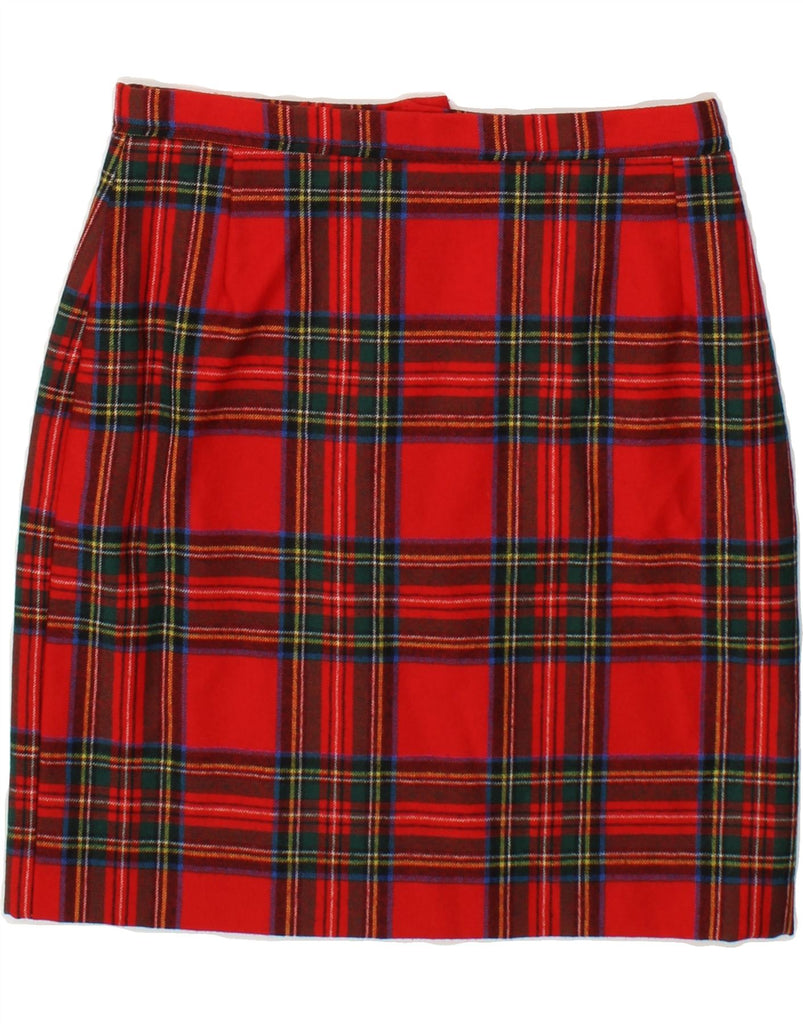 VINTAGE Womens Pencil Skirt W28 Medium  Red Plaid | Vintage Vintage | Thrift | Second-Hand Vintage | Used Clothing | Messina Hembry 