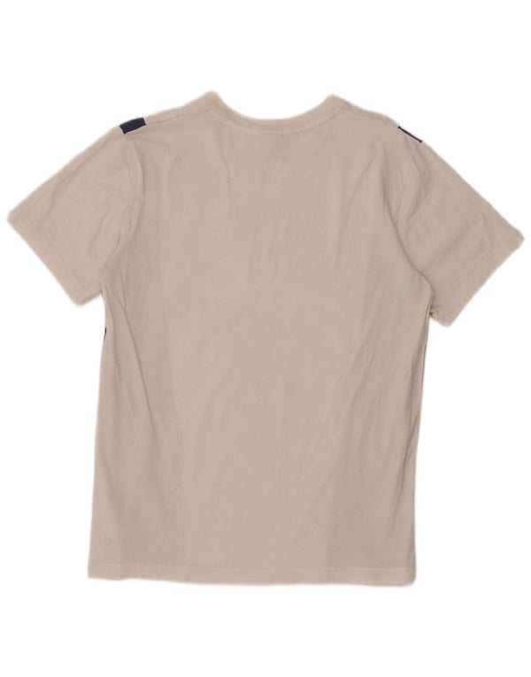 Nike Womens Graphic T-Shirt Top UK 14 Medium White Colourblock Cotton