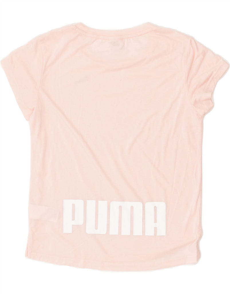 PUMA Womens Graphic T-Shirt Top UK 10 Small Pink Polyester | Vintage Puma | Thrift | Second-Hand Puma | Used Clothing | Messina Hembry 