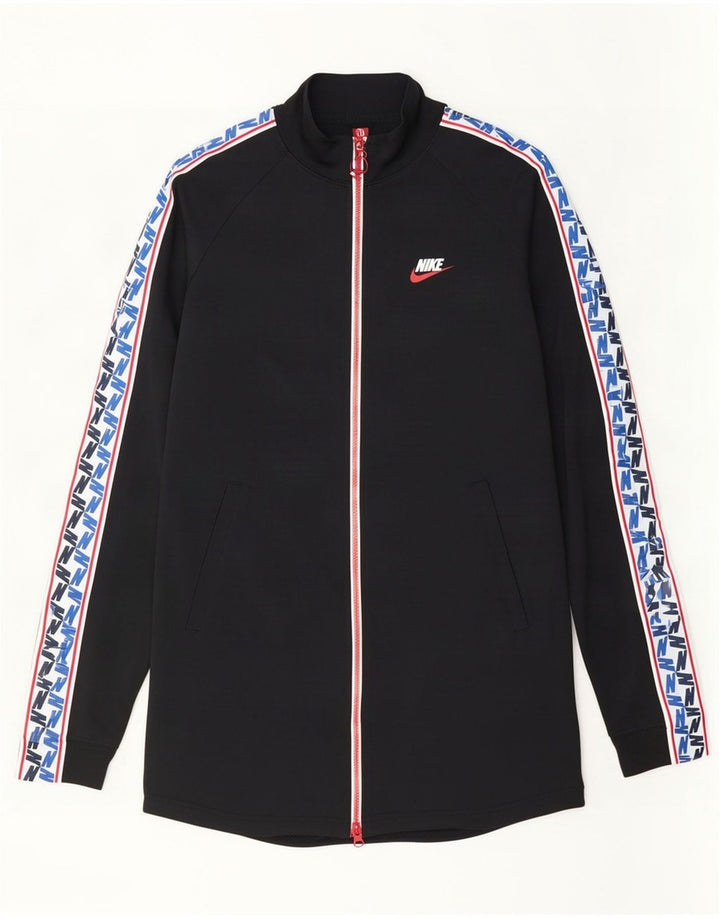 Nike Mens Graphic Tracksuit Top Jacket Small Black Colourblock Polyester