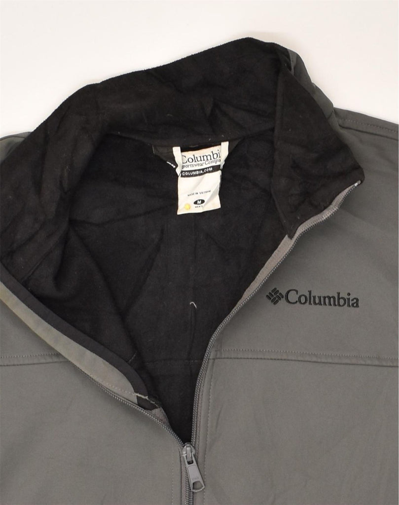 COLUMBIA Mens Tracksuit Top Jacket Medium Grey Polyester | Vintage Columbia | Thrift | Second-Hand Columbia | Used Clothing | Messina Hembry 