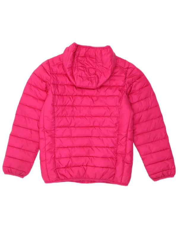 Ellesse Girls Hooded Padded Jacket 12-13 Years Pink Polyester