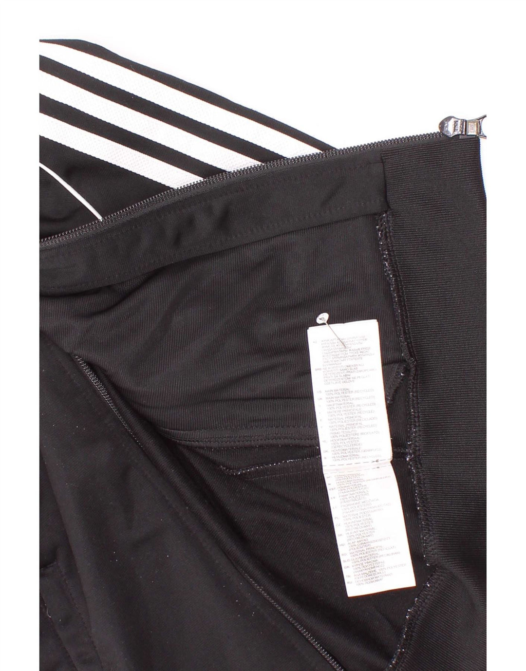 Adidas Boys Tracksuit Top Jacket 4-5 Years Black Polyester