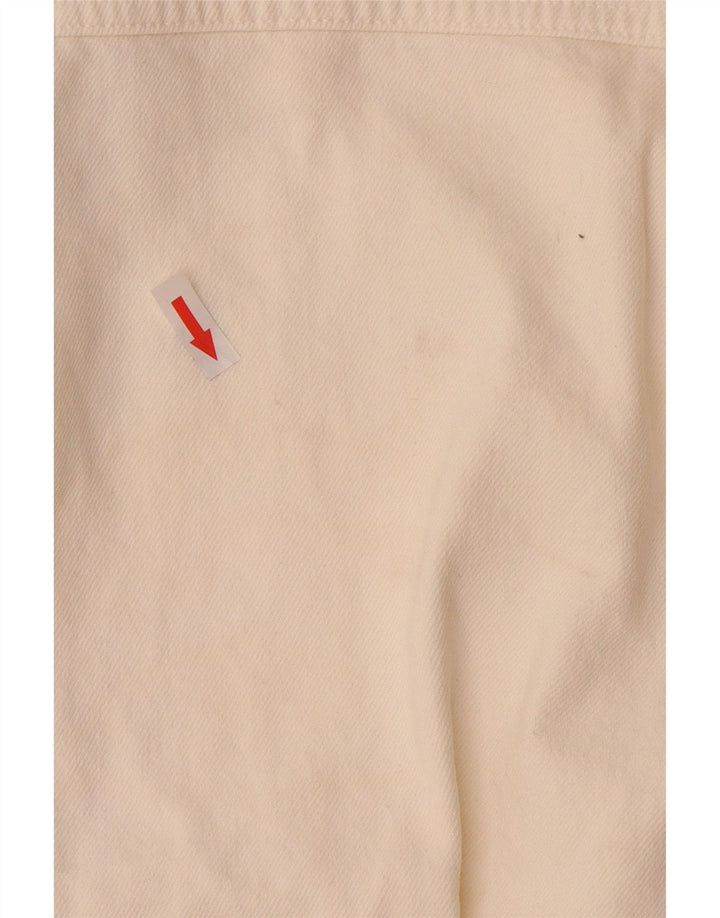 ZARA Womens Oversized Denim Jacket UK 10 Small White Cotton