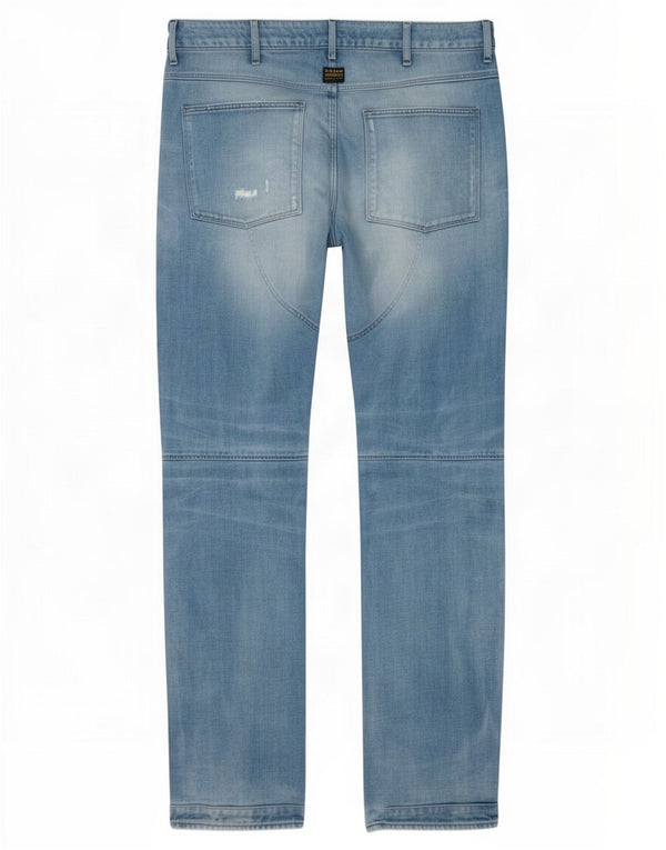G-Star Mens Distressed Slim Jeans W34 L36 Blue Cotton