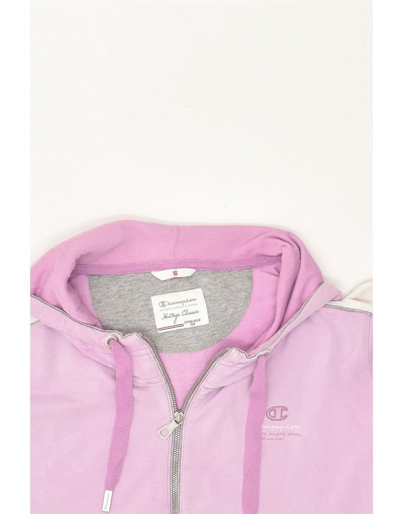 CHAMPION Womens Heritage Classics Zip Hoodie Sweater UK 10 Small Purple | Vintage Champion | Thrift | Second-Hand Champion | Used Clothing | Messina Hembry 