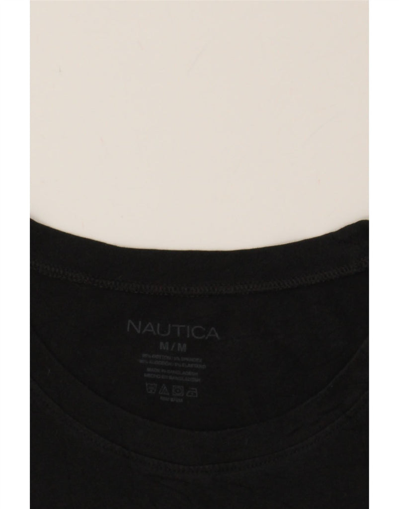 NAUTICA Womens T-Shirt Top UK 12 Medium Black Cotton Vintage Nautica and Second-Hand Nautica from Messina Hembry 