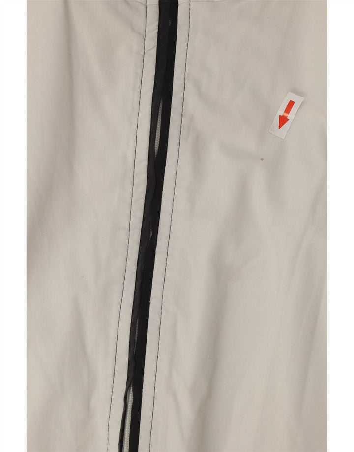Herod Sport Mens Graphic Bomber Jacket UK 40 Large White Colourblock Cotton