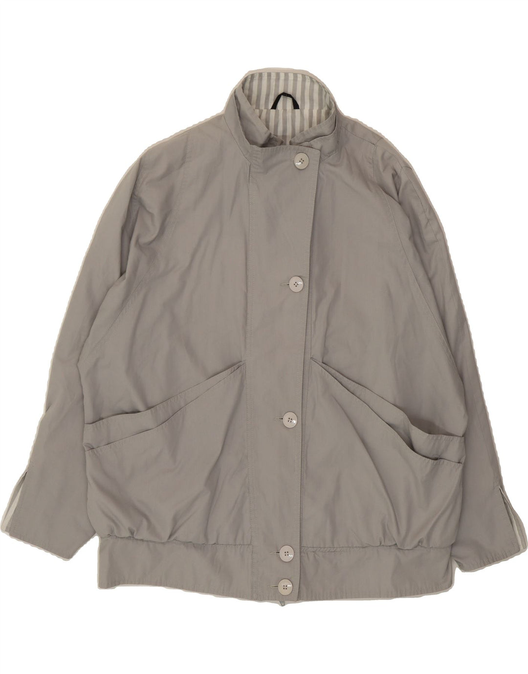C&A Womens Bomber Jacket UK 20 2XL Grey Polyester Vintage C&A and Second-Hand C&A from Messina Hembry 