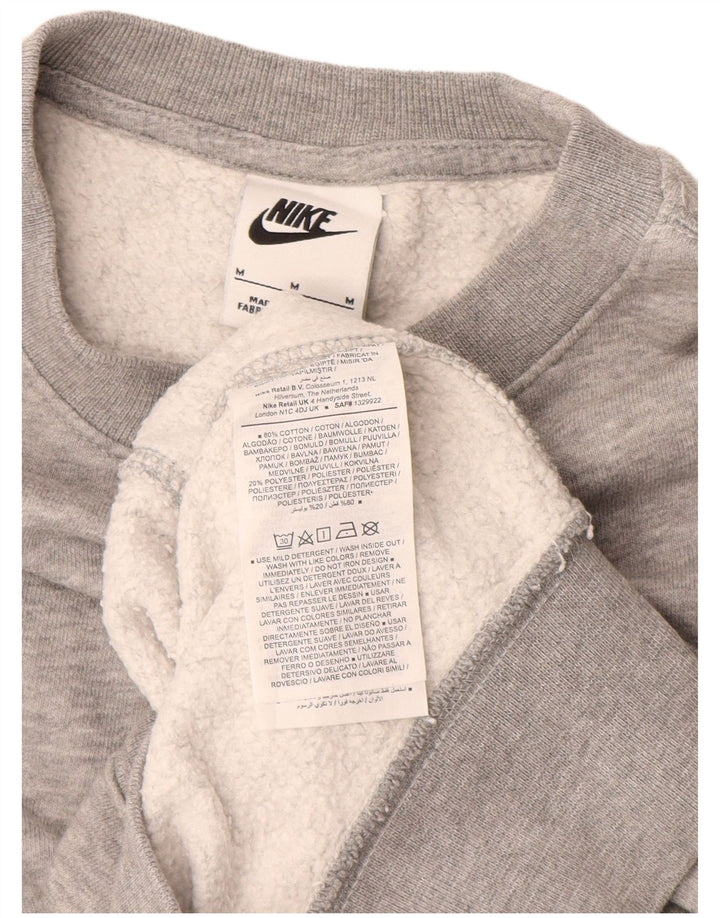 NIKE Mens Sweatshirt Jumper Medium Grey Cotton