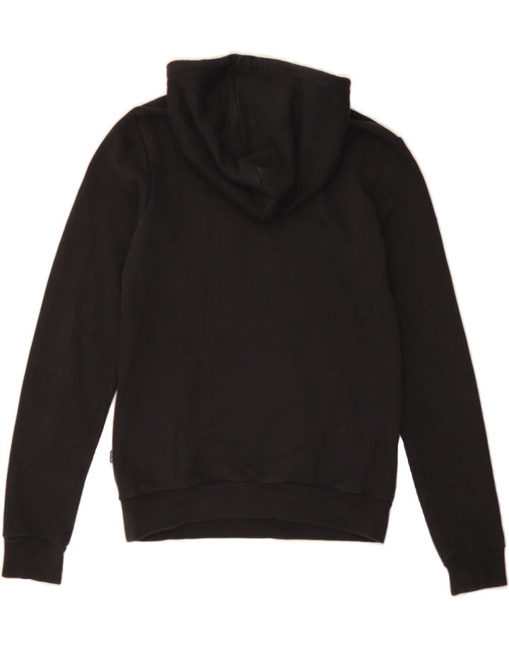 PUMA Womens Graphic Hoodie Jumper UK 8 Small  Black Vintage Puma and Second-Hand Puma from Messina Hembry 