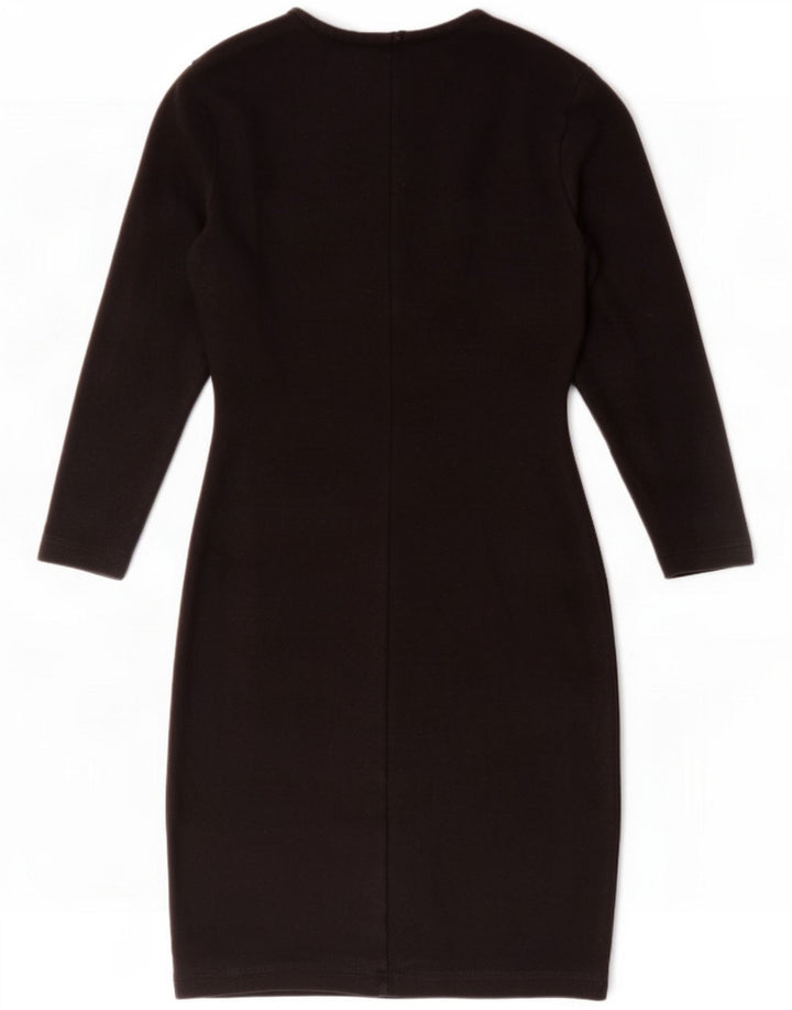 St Michael Womens Long Sleeve Basic Dress UK 12 Medium Black