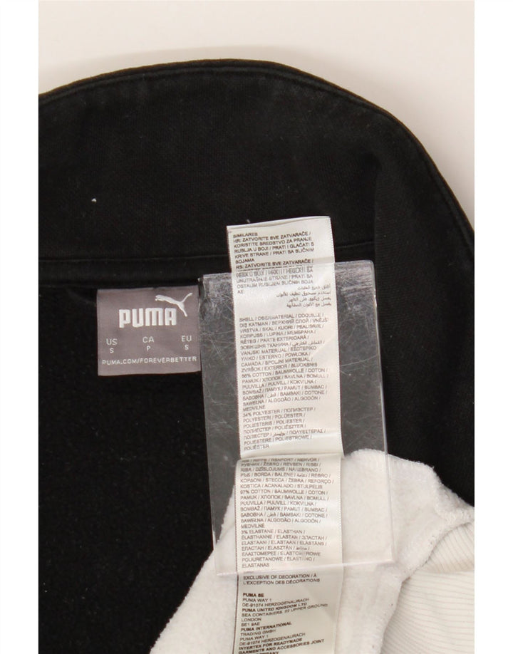PUMA Mens Graphic Tracksuit Top Jacket Small White Colourblock Cotton