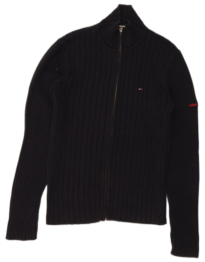 Tommy Hilfiger Mens Cardigan Sweater XL Black Cotton