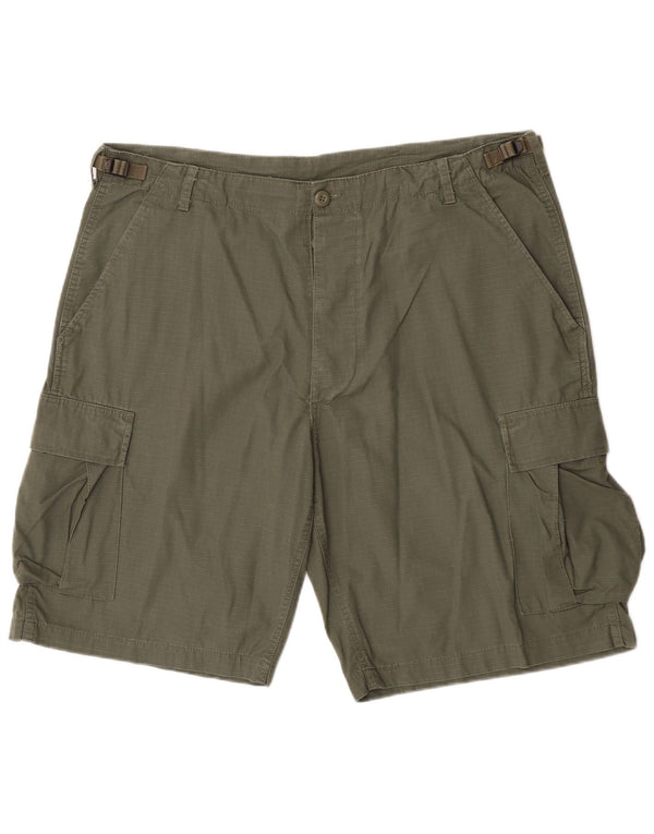 Mil-Tec Mens Cargo Shorts 2XL W42  Khaki Cotton