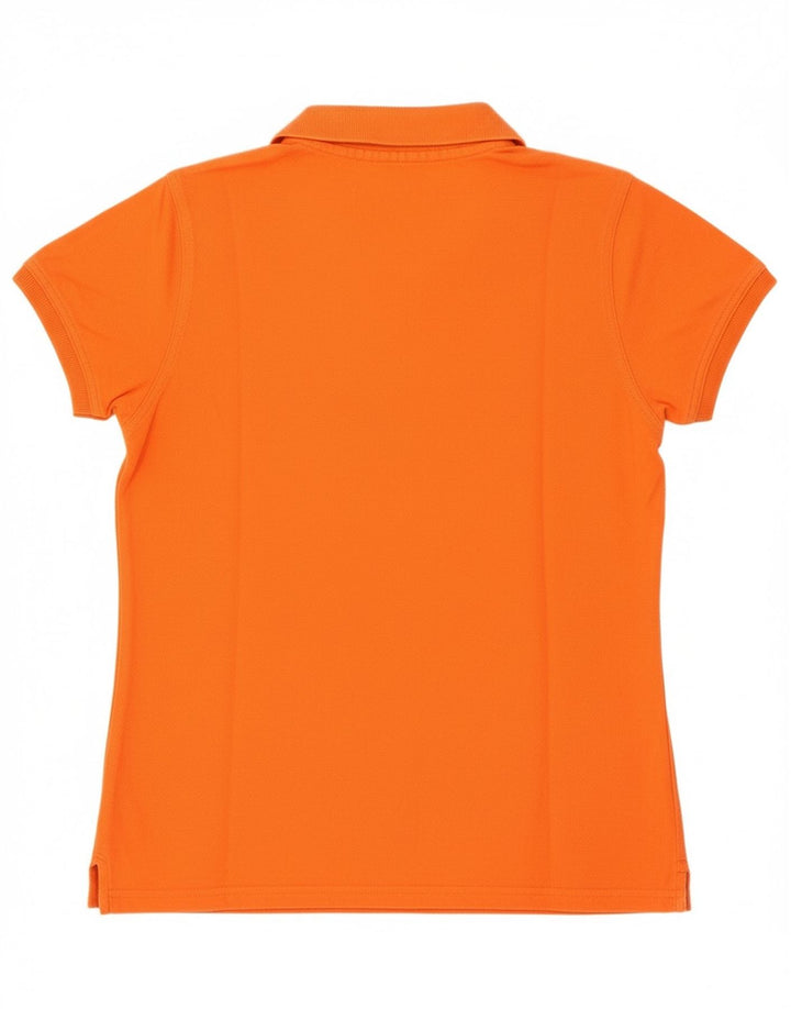 Reebok Womens Polo Shirt UK 12 Medium Orange Cotton