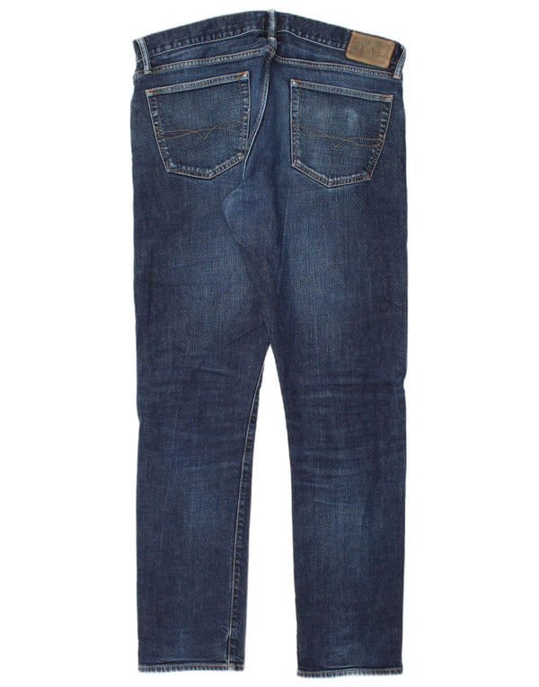 POLO RALPH LAUREN Mens Slim Jeans W34 L32 Blue Cotton