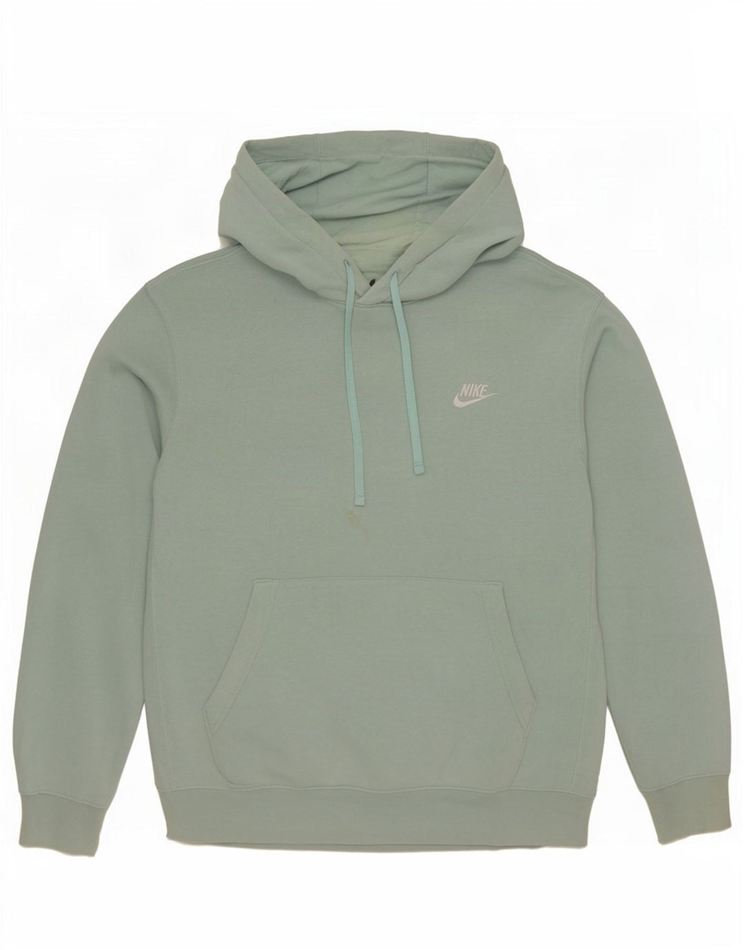 Nike Mens Hoodie Jumper Medium Green Cotton