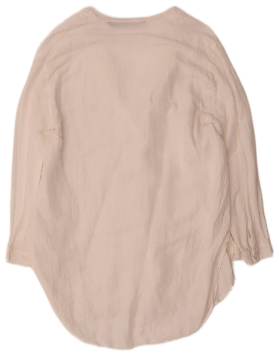 Zara Womens 3/4 Sleeve Tunic Top UK 10 Small White