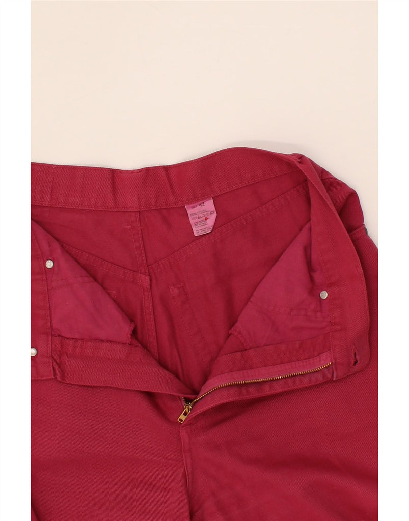 VINTAGE Womens High Rise Tapered Jeans IT 42 Medium W30 L28 Pink Cotton Vintage Vintage and Second-Hand Vintage from Messina Hembry 