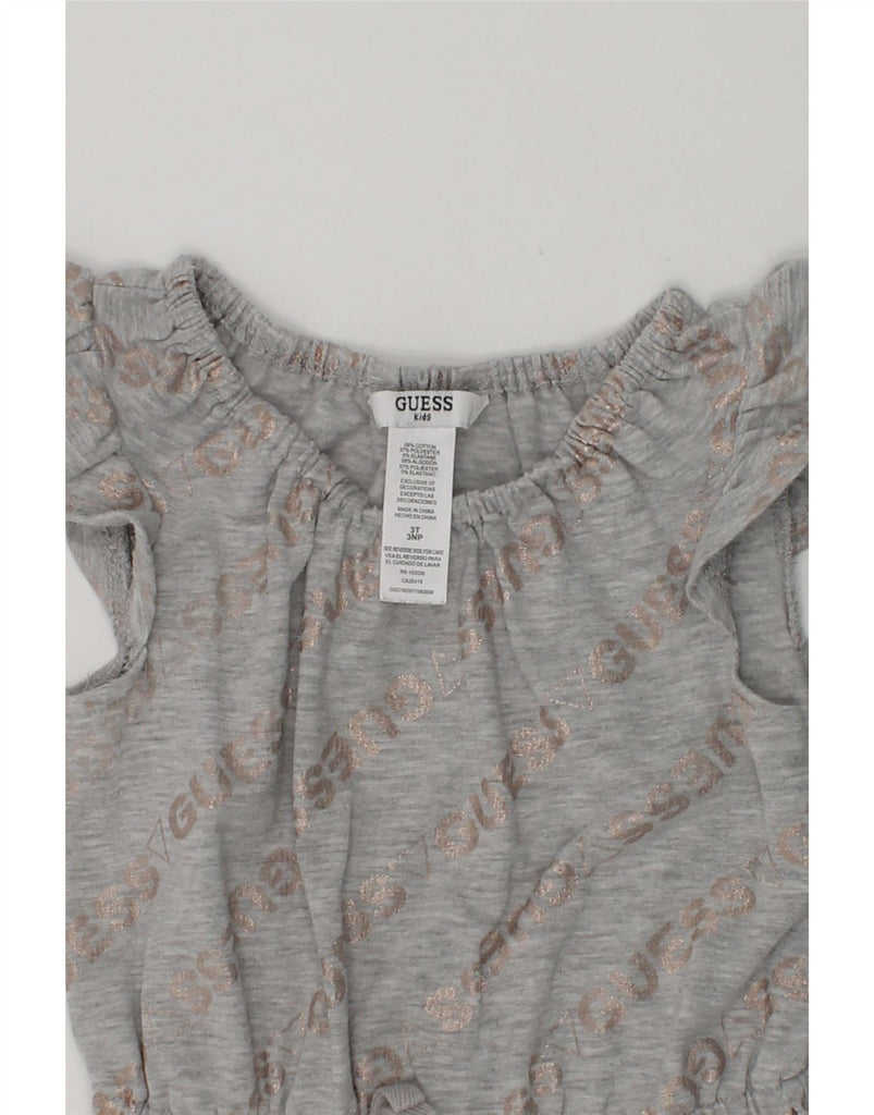 GUESS Girls Playsuit 2-3 Years Grey Cotton | Vintage Guess | Thrift | Second-Hand Guess | Used Clothing | Messina Hembry 