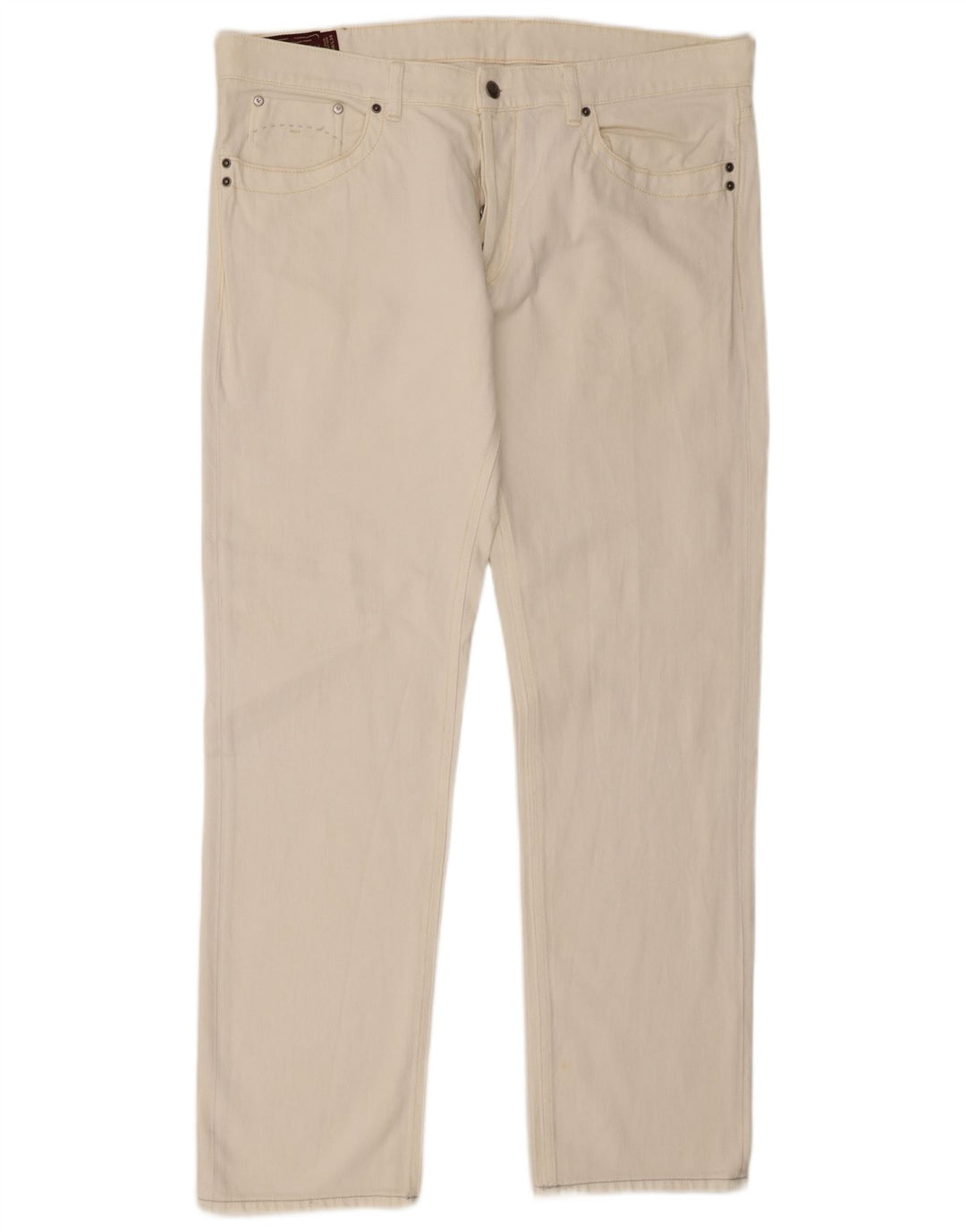 Marlboro Classics Mens Straight Jeans W38 L34 Beige Cotton