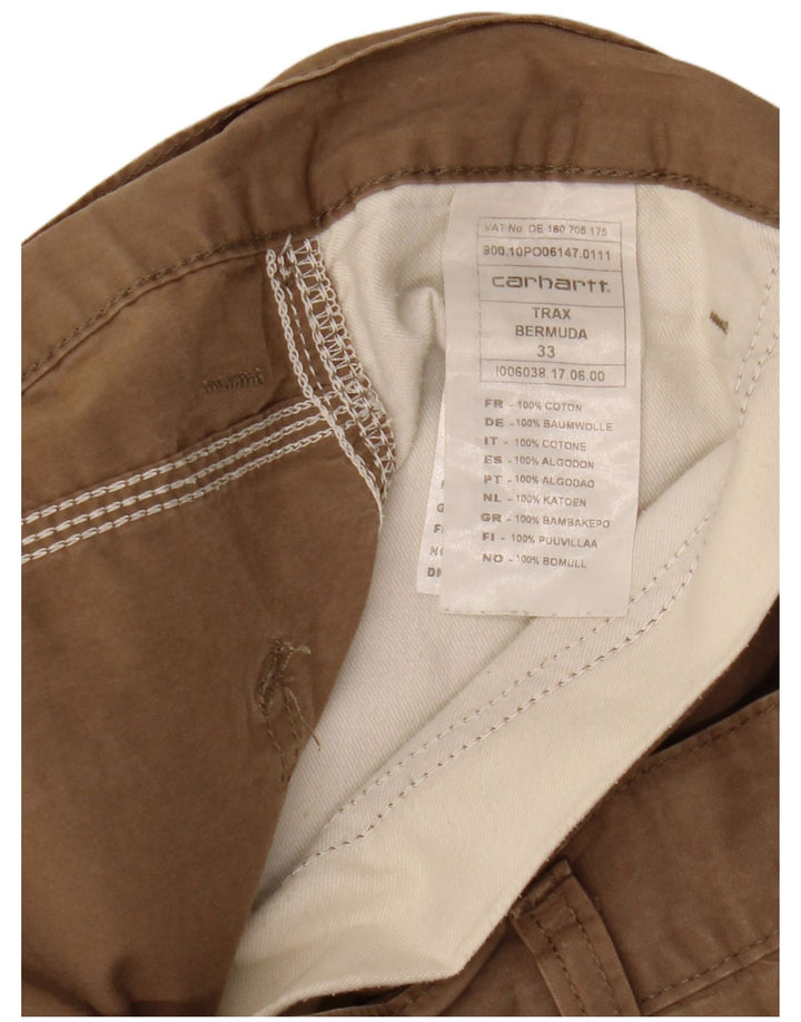 Carhartt Mens Cargo Shorts W33 Medium Brown Cotton