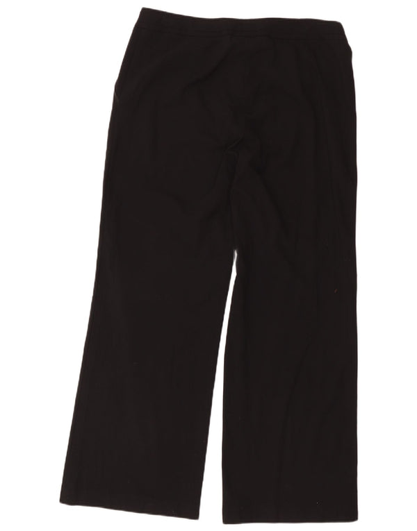 Marks & Spencer Womens Wide Leg Casual Trousers UK 16 Large W36 L30 Black